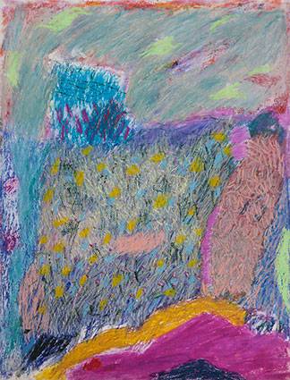 Australian Indigenous (Aboriginal and Torres Strait Islander) artwork by RAJNISH KAUR of Miscellaneous Artists. The title is Untitled. [RK_4-5_2013] (Oil Pastel on Paper)