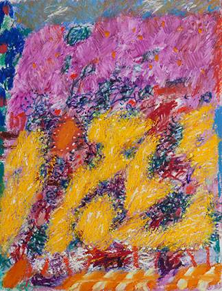 Australian Indigenous (Aboriginal and Torres Strait Islander) artwork by RAJNISH KAUR of Miscellaneous Artists. The title is Untitled. [RK_4-6_2013] (Oil Pastel on Paper)