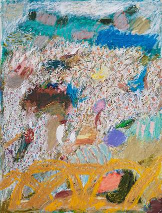 Australian Indigenous (Aboriginal and Torres Strait Islander) artwork by RAJNISH KAUR of Miscellaneous Artists. The title is Untitled. [RK_4-9_2014] (Oil Pastel on Paper)