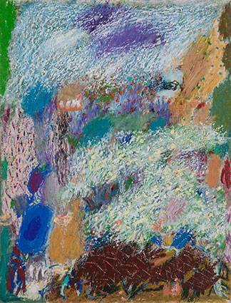 Australian Indigenous (Aboriginal and Torres Strait Islander) artwork by RAJNISH KAUR of Miscellaneous Artists. The title is Untitled. [RK_4-14_2013] (Oil Pastel on Paper)