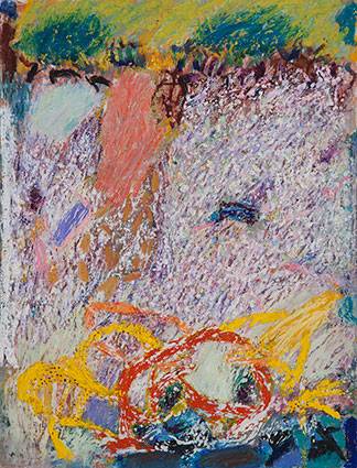 Australian Indigenous (Aboriginal and Torres Strait Islander) artwork by RAJNISH KAUR of Miscellaneous Artists. The title is Untitled. [RK_4-15_2014] (Oil Pastel on Paper)