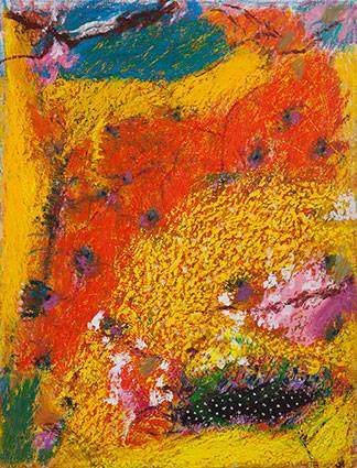 Australian Indigenous (Aboriginal and Torres Strait Islander) artwork by RAJNISH KAUR of Miscellaneous Artists. The title is Untitled. [RK_4-16_2013] (Oil Pastel on Paper)