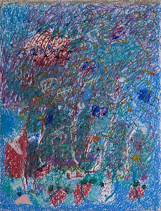 Australian Indigenous (Aboriginal and Torres Strait Islander) artwork by RAJNISH KAUR of Miscellaneous Artists. The title is Untitled. [RK_4-19_2013] (Oil Pastel on Paper)