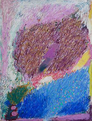 Australian Indigenous (Aboriginal and Torres Strait Islander) artwork by RAJNISH KAUR of Miscellaneous Artists. The title is Untitled. [RK_4-20_2013] (Oil Pastel on Paper)