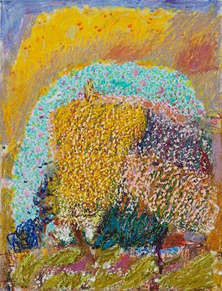 Australian Indigenous (Aboriginal and Torres Strait Islander) artwork by RAJNISH KAUR of Miscellaneous Artists. The title is Untitled. [RK_4-21_2013] (Oil Pastel on Paper)