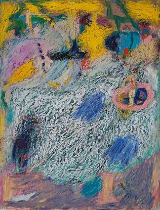 Australian Indigenous (Aboriginal and Torres Strait Islander) artwork by RAJNISH KAUR of Miscellaneous Artists. The title is Untitled. [RK_4-22_2013] (Oil Pastel on Paper)