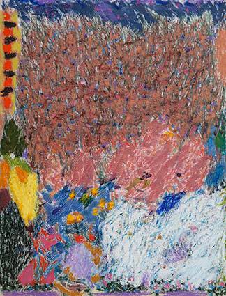 Australian Indigenous (Aboriginal and Torres Strait Islander) artwork by RAJNISH KAUR of Miscellaneous Artists. The title is Untitled. [RK_4-25_2013] (Oil Pastel on Paper)