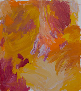 Australian Indigenous (Aboriginal and Torres Strait Islander) artwork by GLORIA  of Spinifex Hill Artists. The title is Untitled. [18-346] (Acrylic on Linen)