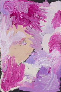 Australian Indigenous (Aboriginal and Torres Strait Islander) artwork by GLORIA  of Spinifex Hill Artists. The title is Untitled. [18-590] (Acrylic on Linen)