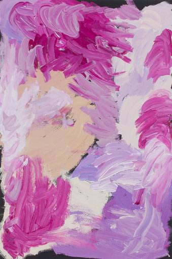 Australian Indigenous (Aboriginal and Torres Strait Islander) artwork by GLORIA  of Spinifex Hill Artists. The title is Untitled. [18-590] (Acrylic on Linen)