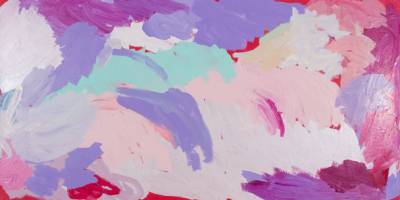 Australian Indigenous (Aboriginal and Torres Strait Islander) artwork by GLORIA  of Spinifex Hill Artists. The title is Untitled. [18-690] (Acrylic on Canvas)