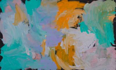 Australian Indigenous (Aboriginal and Torres Strait Islander) artwork by GLORIA  of Spinifex Hill Artists. The title is Untitled. [18-1236] (Acrylic on Linen)