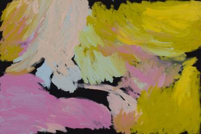 Australian Indigenous (Aboriginal and Torres Strait Islander) artwork by GLORIA  of Spinifex Hill Artists. The title is Untitled. [19-1246] (Acrylic on Linen)