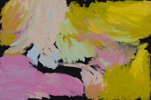 Australian Indigenous (Aboriginal and Torres Strait Islander) artwork by GLORIA  of Spinifex Hill Artists. The title is Untitled. [19-1246] (Acrylic on Linen)