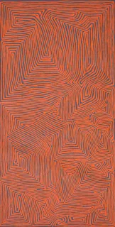 Australian Indigenous (Aboriginal and Torres Strait Islander) artwork by GEORGE TJUNGURRAYI of Papunya Tula Artists. The title is Untitled - Nyintirrinya. [GT1208086] (Acrylic on Belgian Linen)