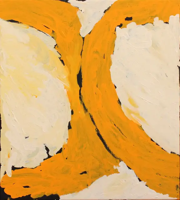 Australian Indigenous (Aboriginal and Torres Strait Islander) artwork by SANDY BRUMBY of Ninuku Arts. The title is Victory Downs. [NKSB13175] (Acrylic on Linen)