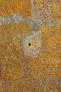 Australian Indigenous (Aboriginal and Torres Strait Islander) artwork by IMELDA (YUKENBARRI) GUGAMAN of Warlayirti Artists (Balgo). The title is Winpurpurla. [196/09] (Acrylic on Canvas)