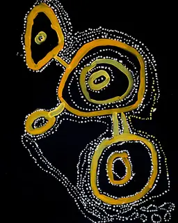 Australian Indigenous (Aboriginal and Torres Strait Islander) artwork by LAWRENCE PENNINGTON of Spinifex Artists. The title is Watjara. [15-92] (Acrylic on Linen)