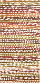 Australian Indigenous (Aboriginal and Torres Strait Islander) artwork by MORRIS REID of Warlayirti Artists (Balgo). The title is Wilkinkarra. [943/07] (Acrylic on Canvas)