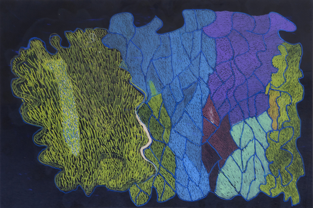 Australian Indigenous (Aboriginal and Torres Strait Islander) artwork by NGARRALJA TOMMY MAY of Mangkaja Artists. The title is Wurna Juwal. [33/17] (Acrylic Paint on 3mm Poly-Carbonate)