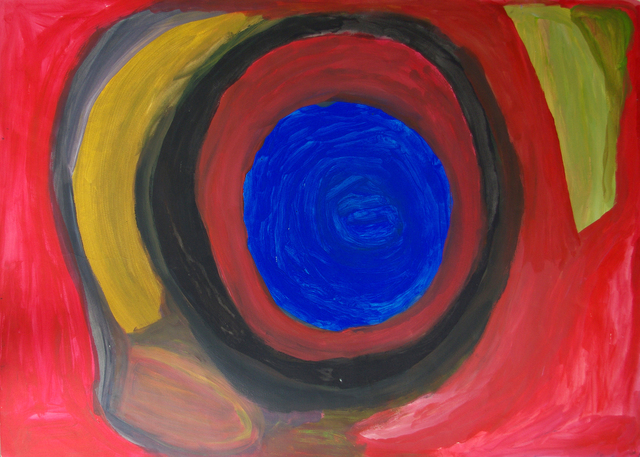 Australian Indigenous (Aboriginal and Torres Strait Islander) artwork by PAJI WAJINA HONEYCHILD YANKARR of Mangkaja Artists. The title is Warrnyan. [wp109/01] (Atelier Acrylic, 250gsm Velin Arches Paper)