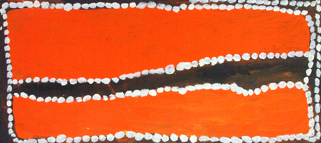 Australian Indigenous (Aboriginal and Torres Strait Islander) artwork by WAKARTU CORY SURPRISE of Mangkaja Artists. The title is Wyampajarri. [wp649/05] (Atelier Artist Acrylic, 250gsm Velin Arches Paper)