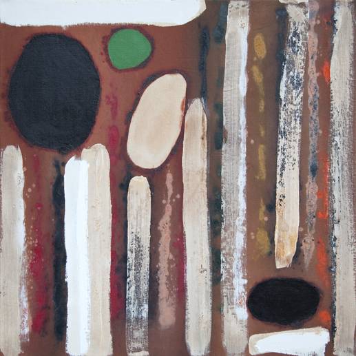 Australian Indigenous (Aboriginal and Torres Strait Islander) artwork by LINDSAY HARRIS of Miscellaneous Artists. The title is Wadjuk (Land of my Ancestors) 1. [n/a] (Resin, Pigment & Clay on Hemp)