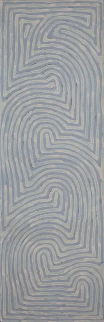 Australian Indigenous (Aboriginal and Torres Strait Islander) artwork by RONNIE TJAMPITJINPA of Papunya Tula Artists. The title is Walungurru. [RT1212066] (Acrylic on Belgian Linen)