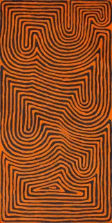 Australian Indigenous (Aboriginal and Torres Strait Islander) artwork by RONNIE TJAMPITJINPA of Papunya Tula Artists. The title is Walungurru. [RT1302011] (Acrylic on Belgian Linen)