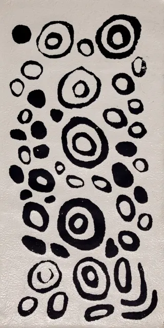 Australian Indigenous (Aboriginal and Torres Strait Islander) artwork by WINTJIYA NAPALTJARRI of Papunya Tula Artists. The title is Watanuma. [WN0902076] (Acrylic on Linen)