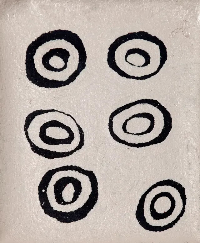 Australian Indigenous (Aboriginal and Torres Strait Islander) artwork by WINTJIYA NAPALTJARRI of Papunya Tula Artists. The title is Watanuma. [WN0812127] (Acrylic on Linen)