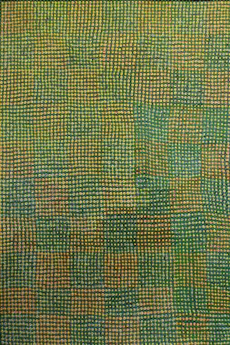 Australian Indigenous (Aboriginal and Torres Strait Islander) artwork by YVONNE KUNOTH of Tangentyere Artists. The title is Wild Berries - ’Snottygobbles’. [TAYK09C3589] (Acrylic on Canvas)