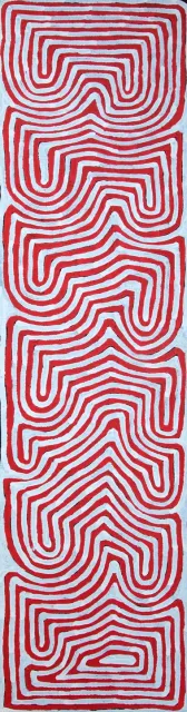 Australian Indigenous (Aboriginal and Torres Strait Islander) artwork by RONNIE TJAMPITJINPA of Papunya Tula Artists. The title is Wilkinkarra. [RT1003054] (Acrylic on Belgian Linen)