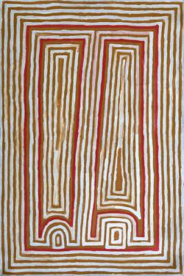 Australian Indigenous (Aboriginal and Torres Strait Islander) artwork by GRAHAM GORDON of Warlayirti Artists (Balgo). The title is Wilkinkarra. [907/07] (Acrylic on Linen)