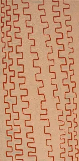 Australian Indigenous (Aboriginal and Torres Strait Islander) artwork by NYILYARI TJAPANGATI of Papunya Tula Artists. The title is Wilkinkarra. [NT0506208] (Acrylic on Canvas)