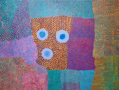 Australian Indigenous (Aboriginal and Torres Strait Islander) artwork by EUNICE NAPANANGKA JACK of Ikuntji Artists. The title is Winparrku. [IK07EJ155] (Acrylic on Linen)