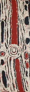 Australian Indigenous (Aboriginal and Torres Strait Islander) artwork by NINGURA NAPURRULA of Papunya Tula Artists. The title is Wirrulnga. [NN1207098] (Acrylic on Belgian Linen)