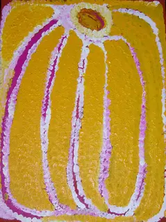 Australian Indigenous (Aboriginal and Torres Strait Islander) artwork by EUBENA NAMPITJIN of Warlayirti Artists (Balgo). The title is Yandiwarra. [155/04] (Acrylic on Belgian Linen)