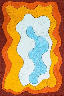 Australian Indigenous (Aboriginal and Torres Strait Islander) artwork by KUYARRIA MUDGEDELL NAKAMARRA of Warlayirti Artists (Balgo). The title is Yawalyurru. [659/08] (Acrylic on Canvas)