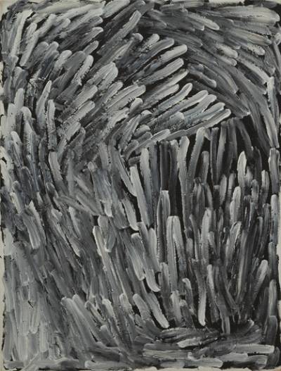 Australian Indigenous (Aboriginal and Torres Strait Islander) artwork by DAWN NARANATJIL of Mornington Island Artists. The title is Yakuri - Plenty Fish. [1142-C-DN-0306] (Synthetic Polymer Paint on Linen)