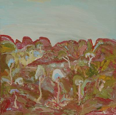 Australian Indigenous (Aboriginal and Torres Strait Islander) artwork by ADRIAN ROBERTSON of Mwerre Anthurre Artists (Bindi Inc). The title is Yalpirakinu. [494-22] (Acrylic on Canvas)