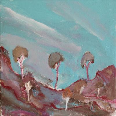 Australian Indigenous (Aboriginal and Torres Strait Islander) artwork by ADRIAN ROBERTSON of Mwerre Anthurre Artists (Bindi Inc). The title is Yalpirakinu. [941-22] (Acrylic on Canvas)