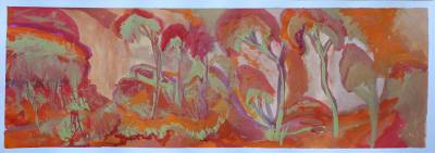 Australian Indigenous (Aboriginal and Torres Strait Islander) artwork by ADRIAN ROBERTSON of Mwerre Anthurre Artists (Bindi Inc). The title is Yalpirakinu. [13-23] (Acrylic Paint on Paper)