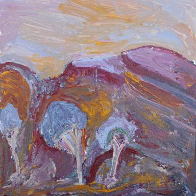 Australian Indigenous (Aboriginal and Torres Strait Islander) artwork by ADRIAN ROBERTSON of Mwerre Anthurre Artists (Bindi Inc). The title is Yalpirakinu. [739-22] (Acrylic on Canvas)