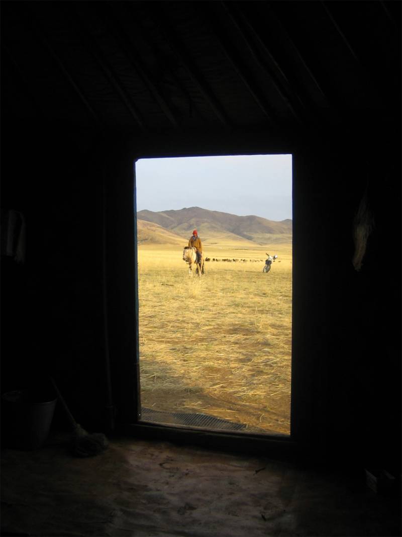 Australian Indigenous (Aboriginal and Torres Strait Islander) artwork by THIERRY REGNIER of Miscellaneous Artists. The title is Yurt Welcome. [IMG_7049] (Print +  Gloss Laminate)